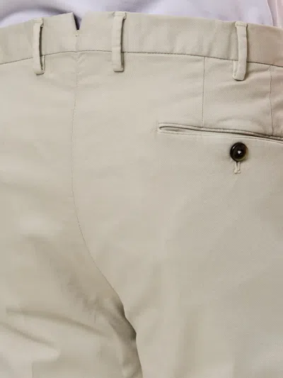 Pt Torino Flat-front Stretch-cotton Regular Trousers In Gray
