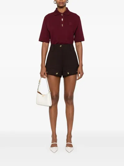 Sandro Buttoned Carpenter Shorts In Brown