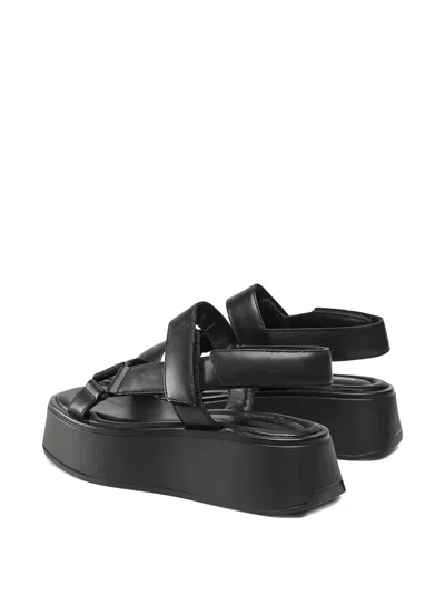 Vagabond Courtney Platform Leather Sandals In Black