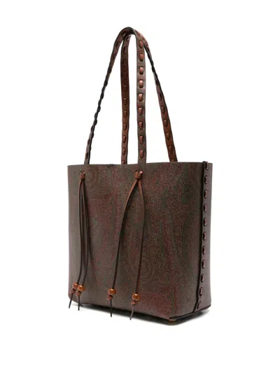 Etro Tote Bag In Brown