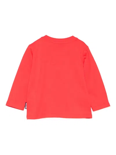 Moschino Teddy Bear-appliqué Long-sleeve T-shirt In Red