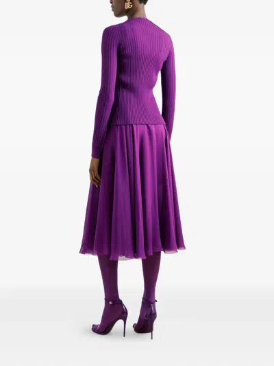 Dolce & Gabbana Viscose Tank Top In Purple