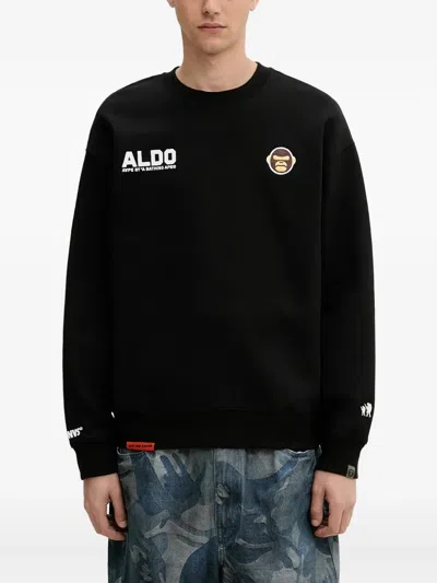 Aape By A Bathing Ape Monkey-head Sweatshirt In Black