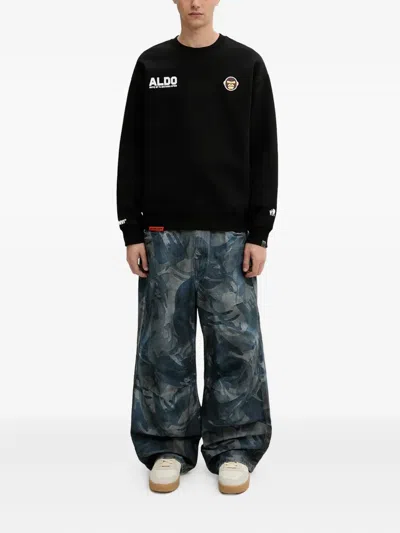 Aape By A Bathing Ape Monkey-head Sweatshirt In Black