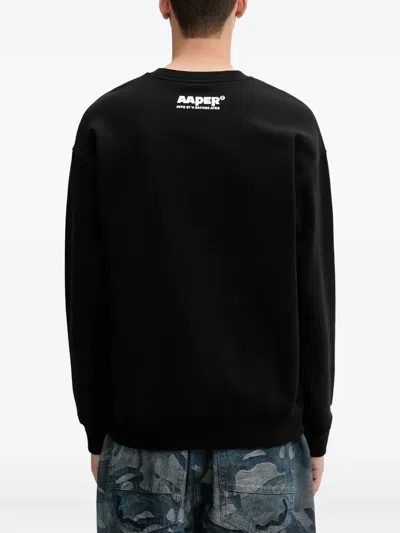Aape By A Bathing Ape Monkey-head Sweatshirt In Black