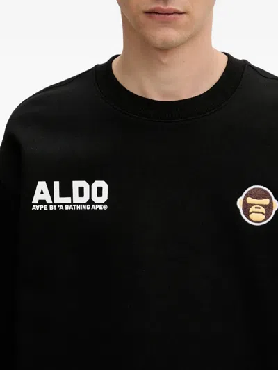 Aape By A Bathing Ape Monkey-head Sweatshirt In Black