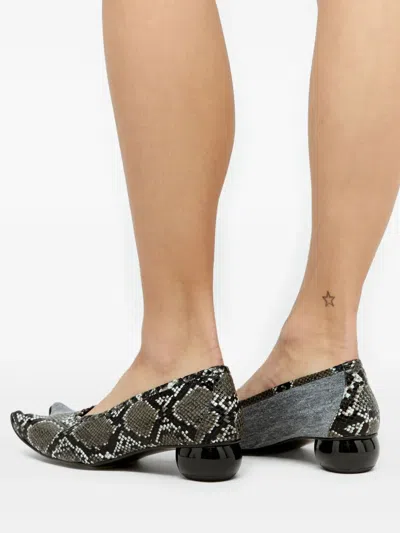 Paula Canovas Del Vas 30mm Diablo Snakeskin-print Pumps