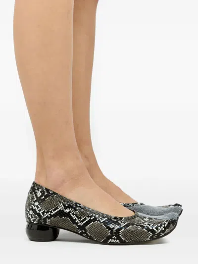 Paula Canovas Del Vas 30mm Diablo Snakeskin-print Pumps
