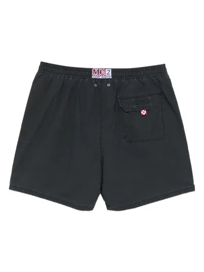 Mc2 Saint Barth Patmos Drawstring Swim Shorts In Black