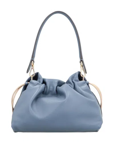Fendi Medium Mamma Baguette Leather Shoulder Bag In Blue