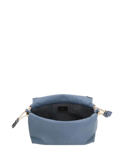 Fendi Medium Mamma Baguette Leather Shoulder Bag In Blue