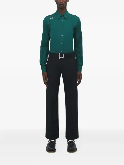 Alexander Mcqueen Men Bar Belttrousers In Black