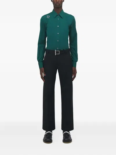 Alexander Mcqueen Men Bar Belttrousers In Black