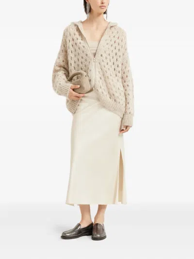 Brunello Cucinelli Side-split Midi Skirt