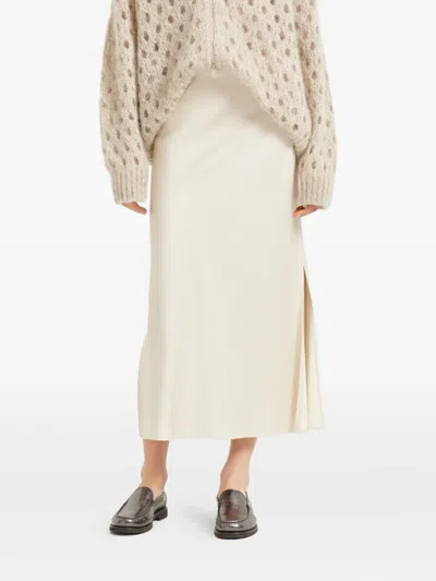 Brunello Cucinelli Side-split Midi Skirt