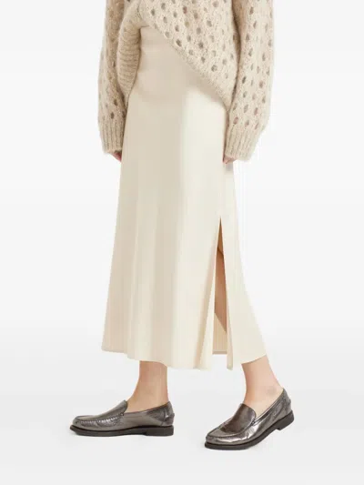 Brunello Cucinelli Side-split Midi Skirt