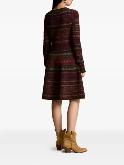 Polo Ralph Lauren Fair Isle-pattern Midi Dress In Multi