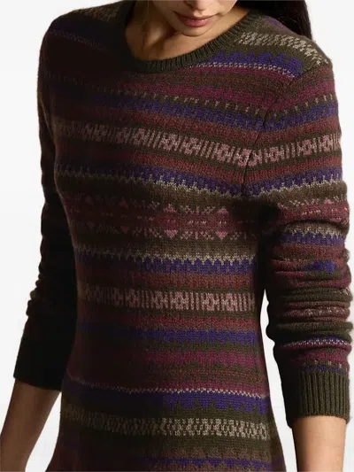 Polo Ralph Lauren Fair Isle-pattern Midi Dress In Multi