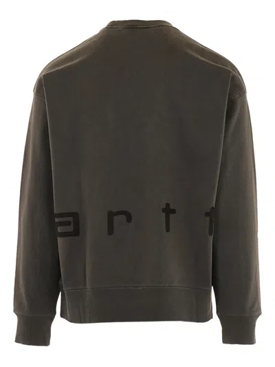 Carhartt Crew Neck Long Sleeves Cuffs And Hem In Gray