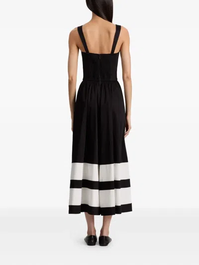 Alice And Olivia Belden Colourblock Wide-leg Jumpsuit In Black