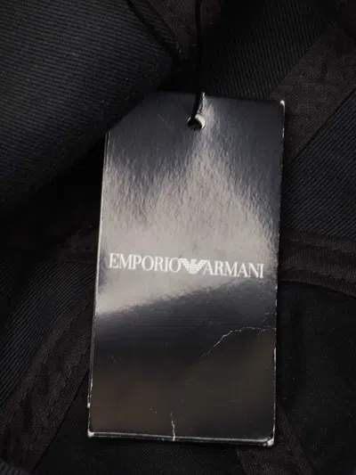 Pre-owned Emporio Armani 2024 Monogram-print Baseball Cap