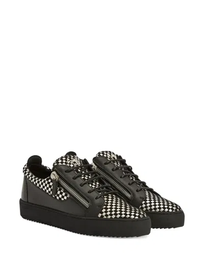 Giuseppe Zanotti Frankie Checked Leather Sneakers