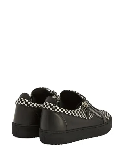 Giuseppe Zanotti Frankie Checked Leather Sneakers