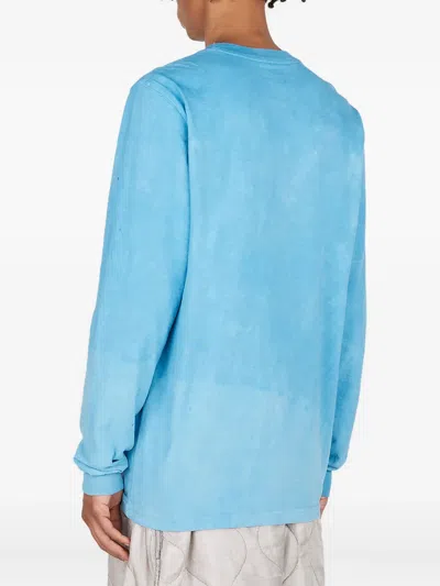 Notsonormal Washed Long-sleeve T-shirt In Blue