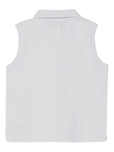K-way Sleeveless Polo Shirt In White