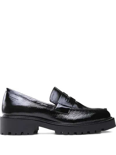 Vagabond Debossed-logo Loafers In Black