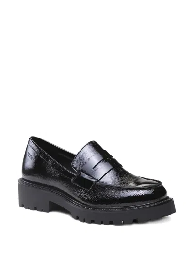 Vagabond Debossed-logo Loafers In Black