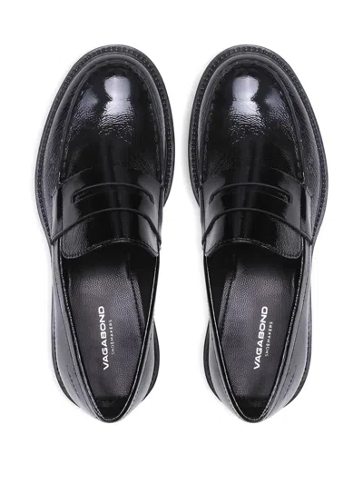 Vagabond Debossed-logo Loafers In Black