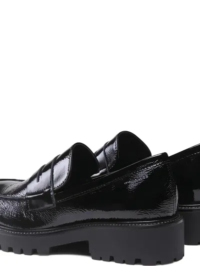 Vagabond Debossed-logo Loafers In Black