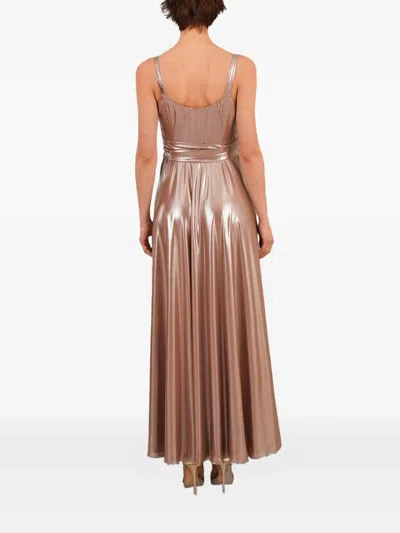 Le Rjtange® Metallic Wrap Dress In Gold