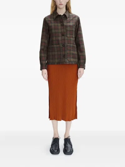 Apc A.p.c. Julia Checked Jacket In Multi