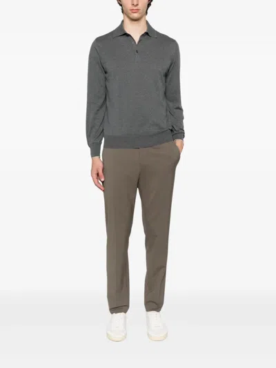 Pt Torino Wool Trousers In Green