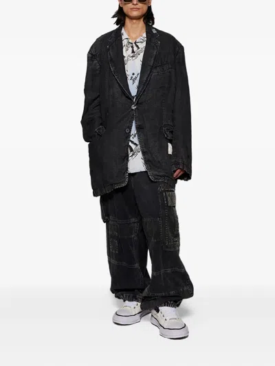 Miharayasuhiro Maison Mihara Yasuhiro Aged Jacket Black In Blue