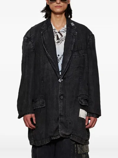 Miharayasuhiro Maison Mihara Yasuhiro Aged Jacket Black In Blue
