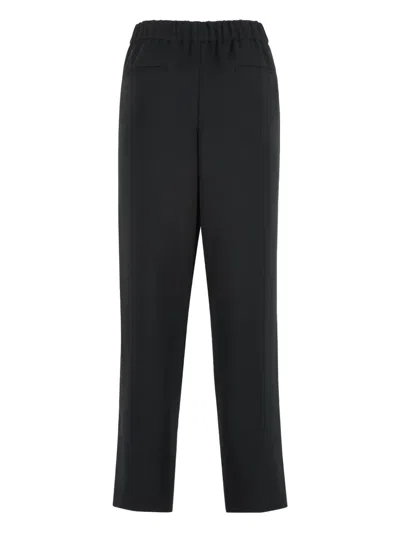 Peserico Cropped Pants In Black