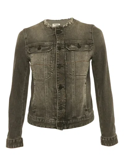 Pre-owned Zadig & Voltaire Frayed-collar Denim Jacket