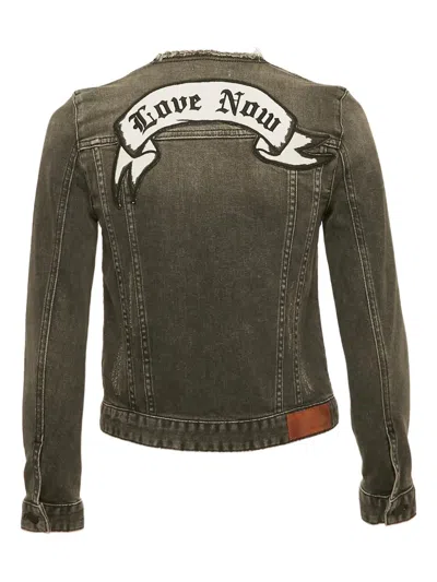 Pre-owned Zadig & Voltaire Frayed-collar Denim Jacket