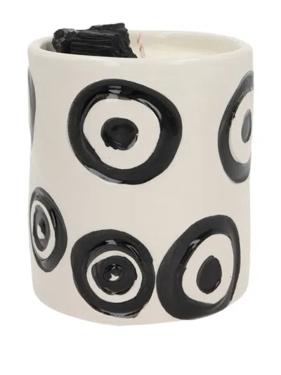 10 Corso Como X Love & Stones Circle-pattern Ceramic Candle In White