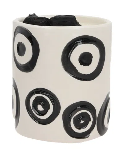 10 Corso Como X Love & Stones Circle-pattern Ceramic Candle In White