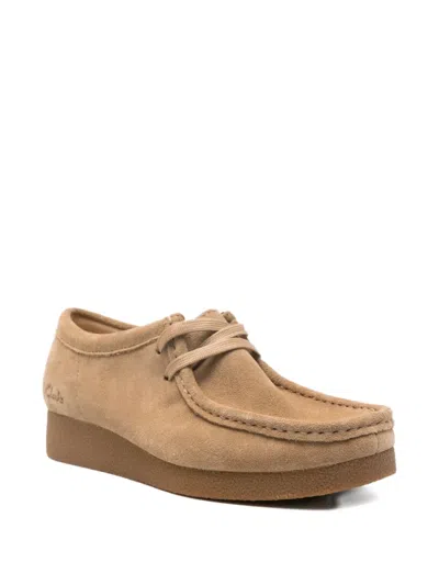 Clarks Wallabee Suede Lace-up Derby Shoes In Brown