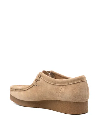 Clarks Wallabee Suede Lace-up Derby Shoes In Brown