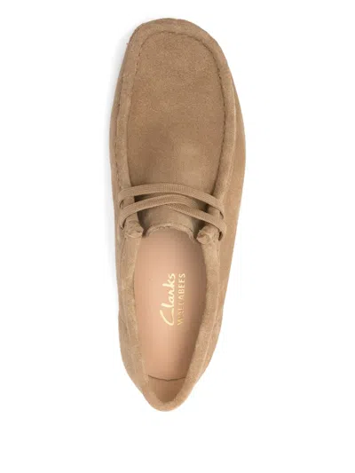 Clarks Wallabee Suede Lace-up Derby Shoes In Brown