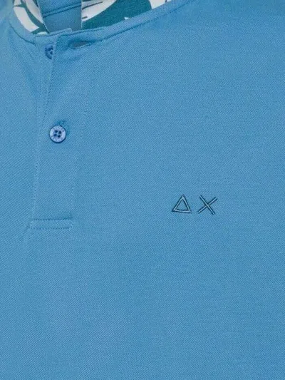 Sun68 Logo-embroidered Polo Shirt In Blue