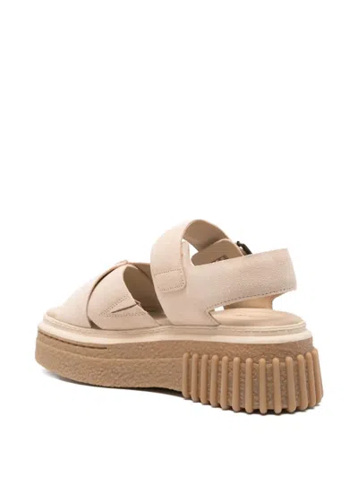Clarks 50mm Evamar Buckle-fastening Platform Sandals In Neutral