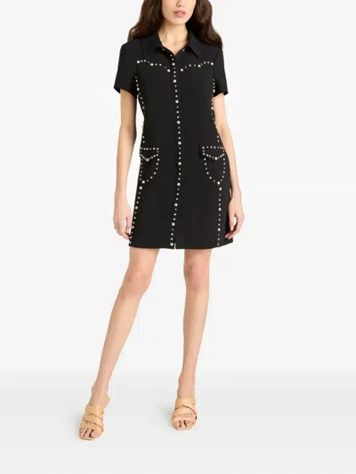Cinq À Sept Stud-embellished Mini Dress In Black