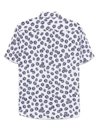 Hugo Boss Boss Roan Ken Floral Short Sleeve Button-up Shirt In Black